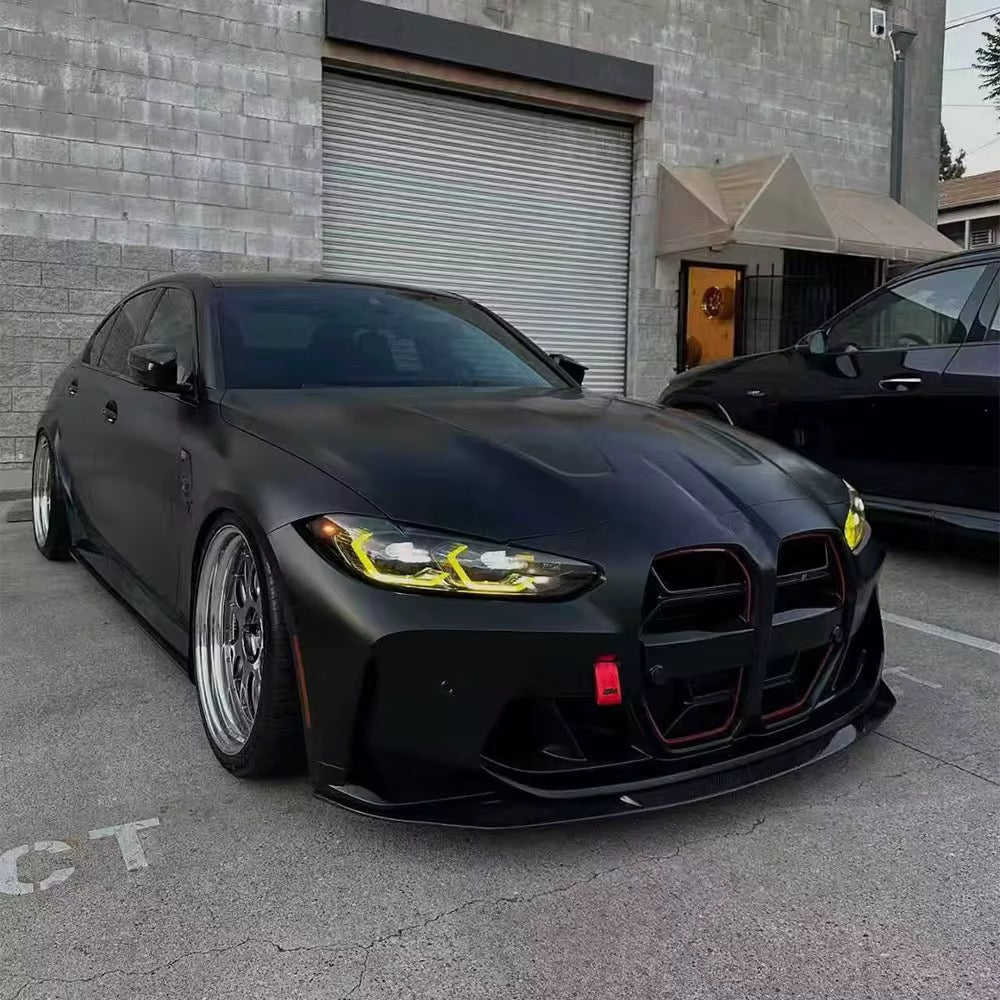 BMW M3/M4 G80/G82 CSL DRY CARBON FIBER GRILL (racing red edge)