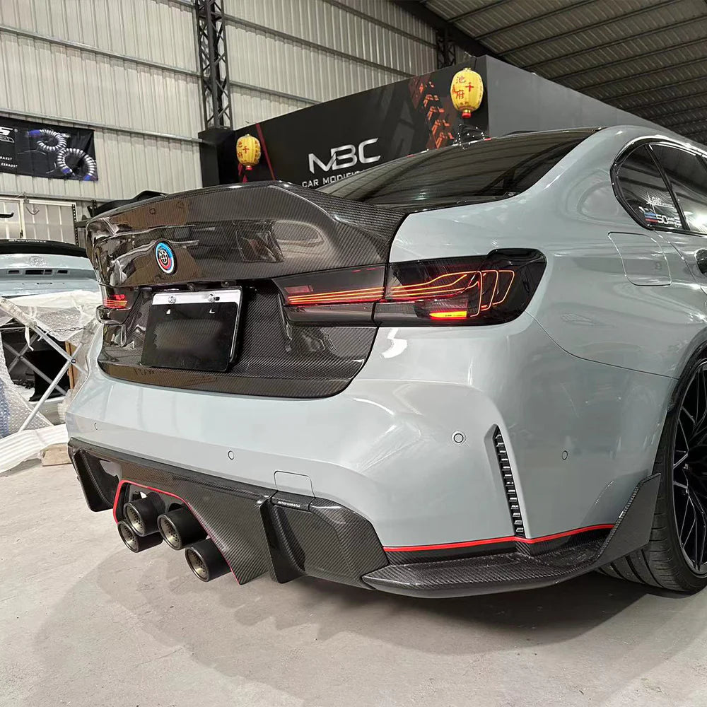 BMW M3 / M4 G80 G82 Dry Carbon Fiber Middle Exit Rear Diffuser | DriveTech Innovations