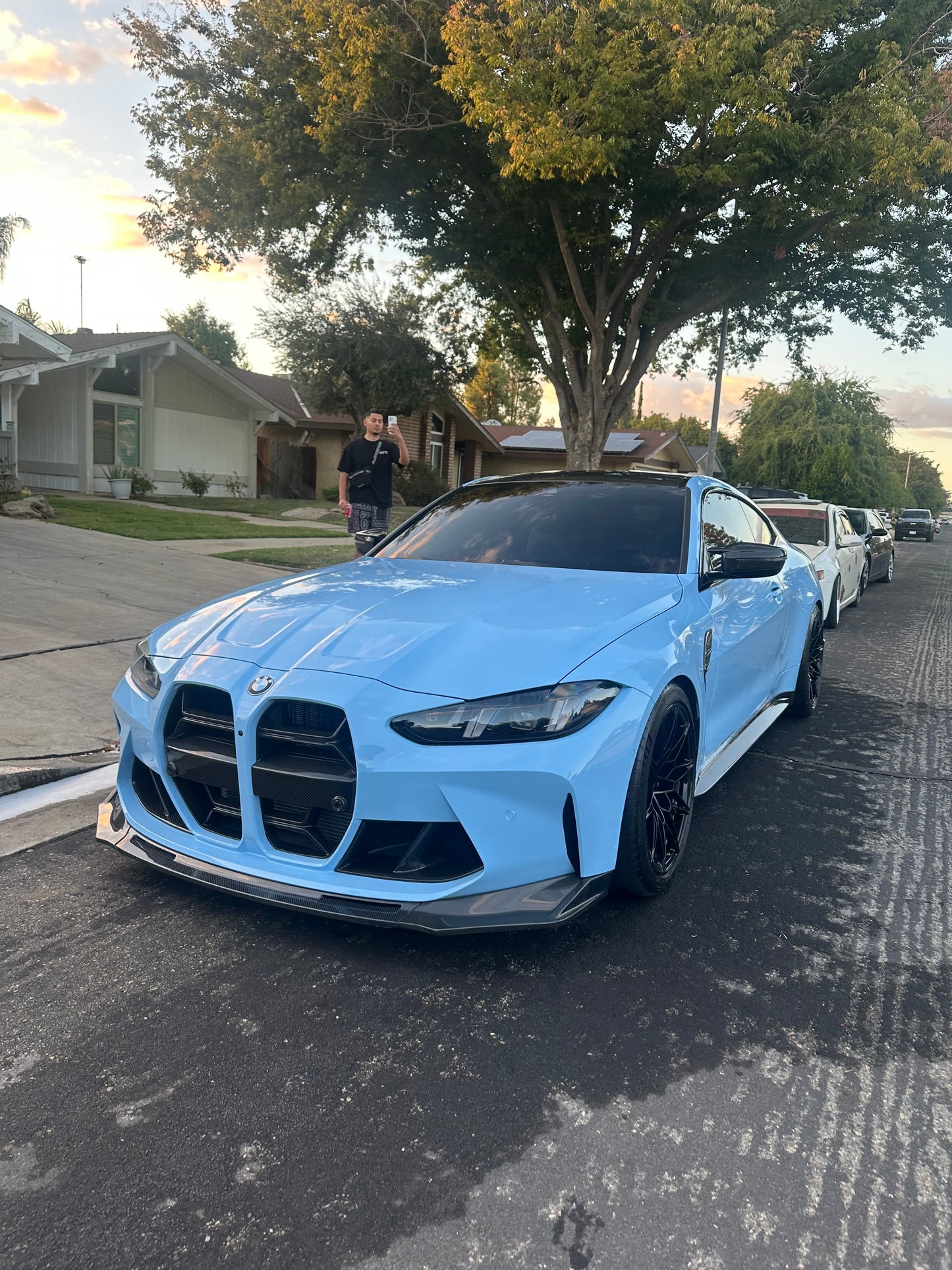 BMW M3 / M4 G80 G82 Dry Carbon Fiber Three-Piece V-Shaped Front Lip |DriveTech Innovations