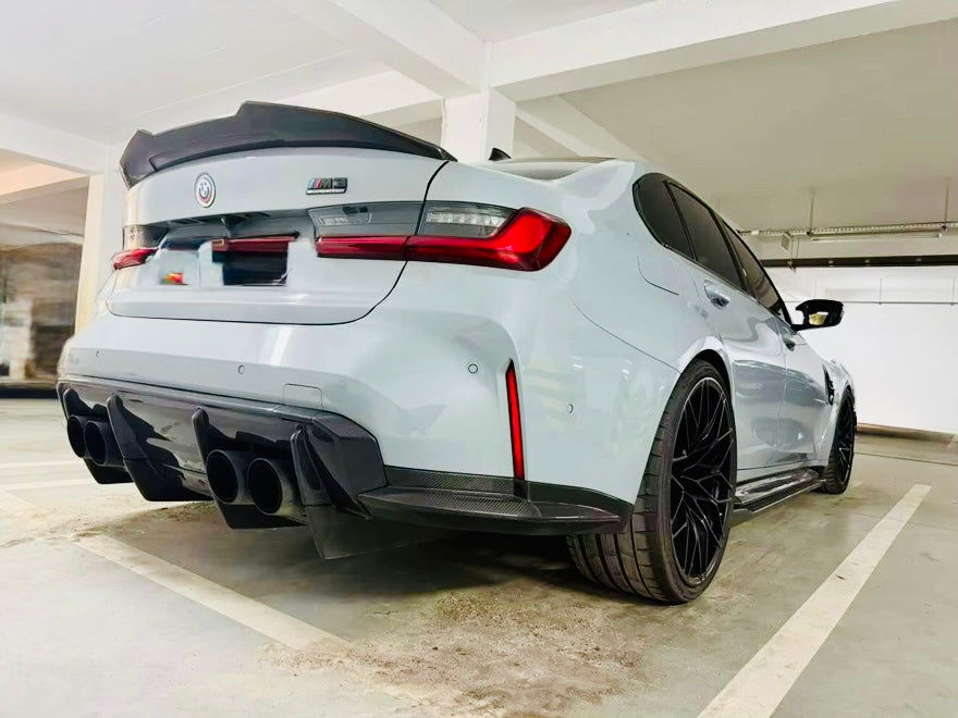BMW G8X M3/M4 PSM Carbon Fiber Rear Diffuser Undertray Kit | DriveTech Innovations