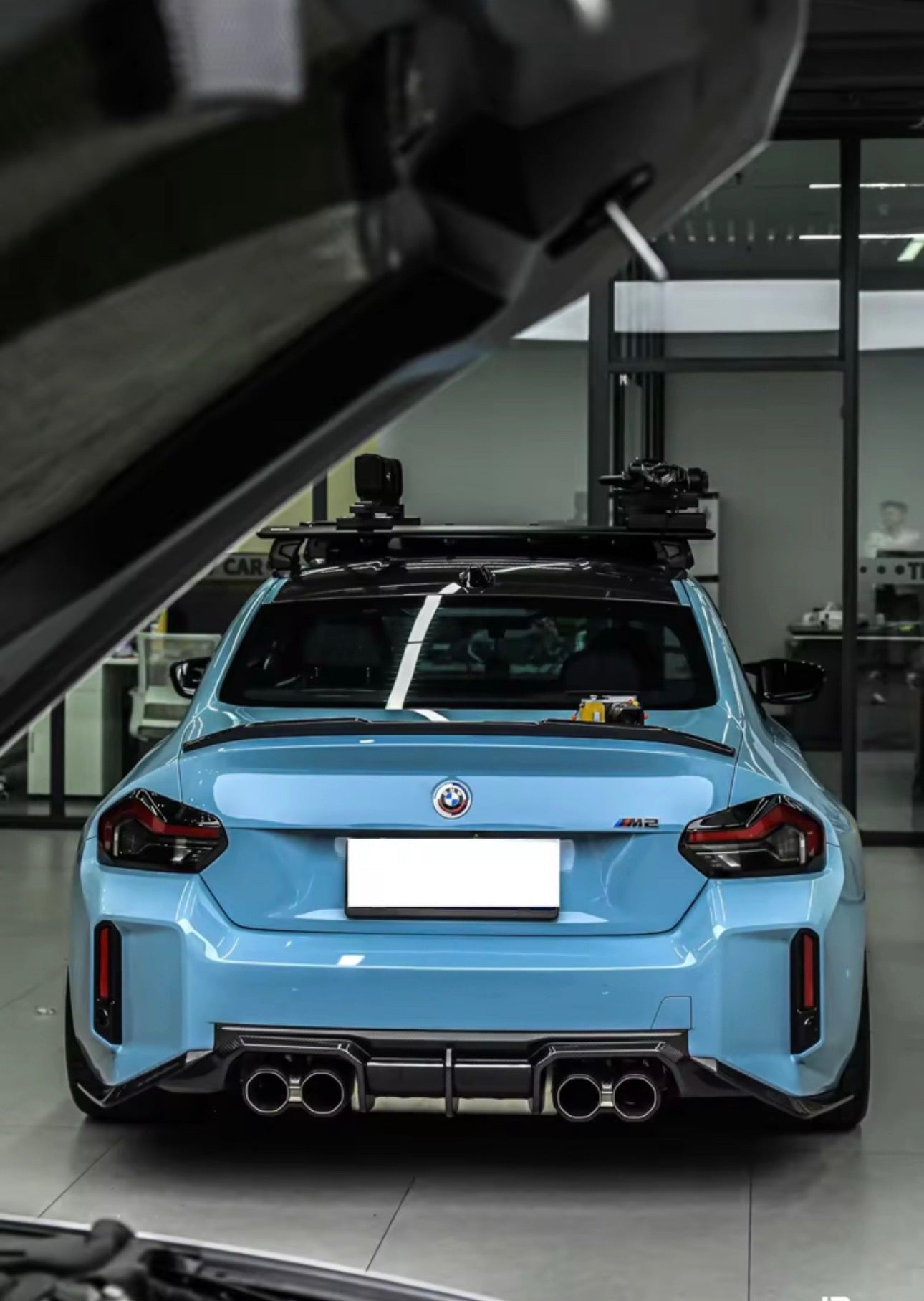 CT Style G87 BMW M2 Real Dry Carbon Fiber Rear Diffuser Bumper + Upgrade bumper Lip Lower splitters