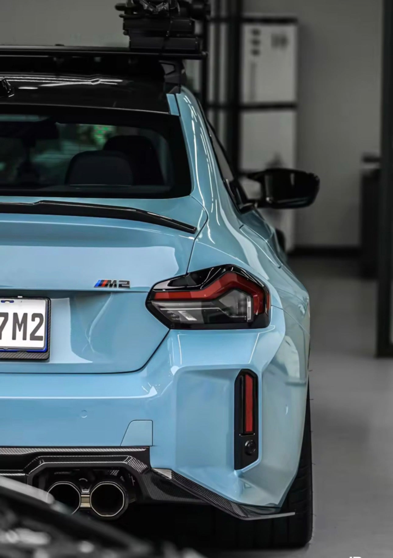 CT Style G87 BMW M2 Real Dry Carbon Fiber Rear Diffuser Bumper + Upgrade bumper Lip Lower splitters