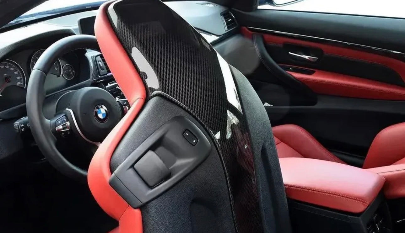 BMW F8X Carbon Fiber Rear Seat Covers (F80 M3 / F82 F83 M4) | DriveTec ...