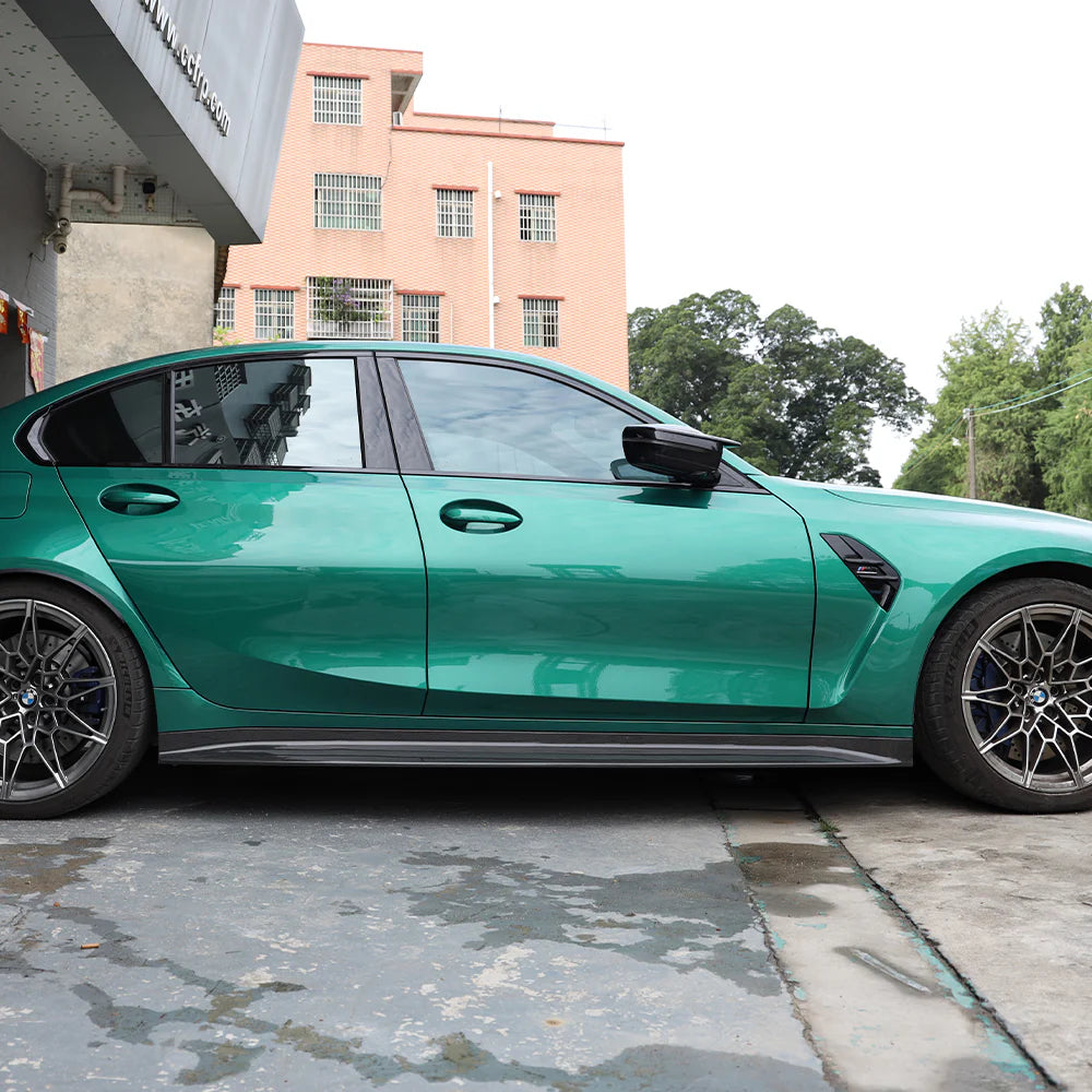 BMW M3 / M4 G80 G82 Dry Carbon Fiber OEM Style Side Skirts | DriveTech Innovations