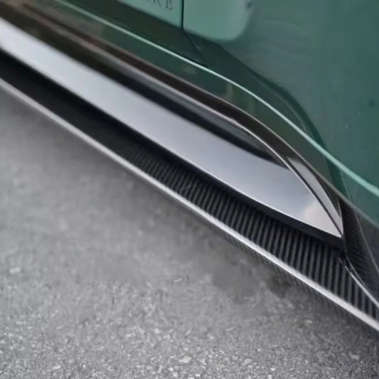 BMW M3/M4 G80/G82 Dry Carbon Fiber Single Flat Side Skirts | DriveTech Innovations