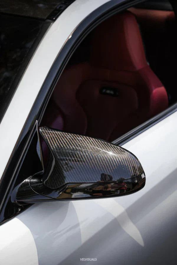 BMW F80 M3 & F82/F83 M4 Carbon Fiber Mirror Caps | DriveTech Innovations
